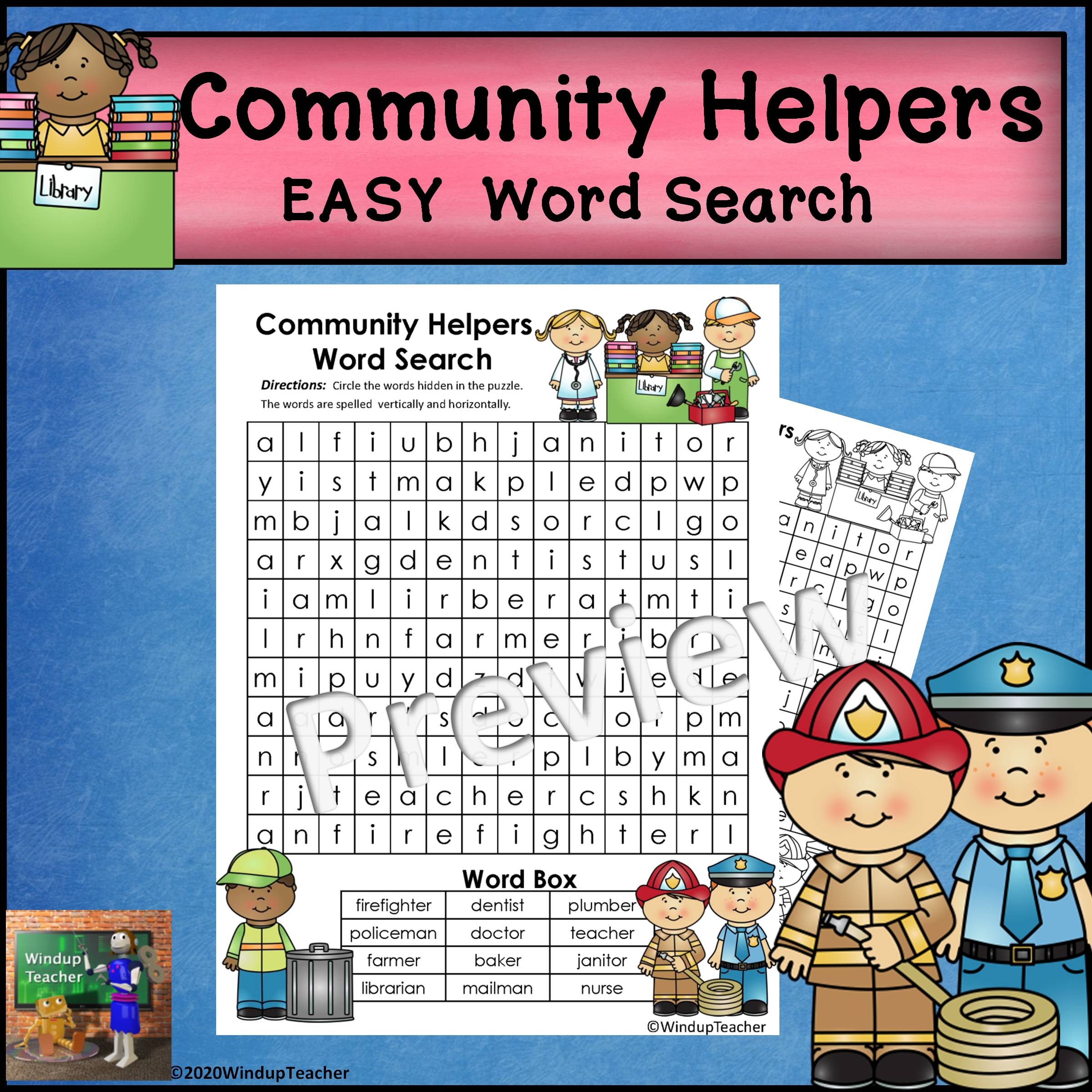 Community Word Search Printable
