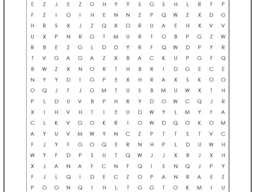 Computer Lingo Word Search Monster Word Search