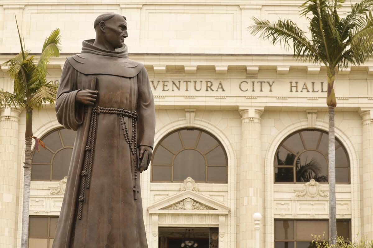 Contributor Serra s Fall May Further whiten America s Already Too white History Los Angeles Times