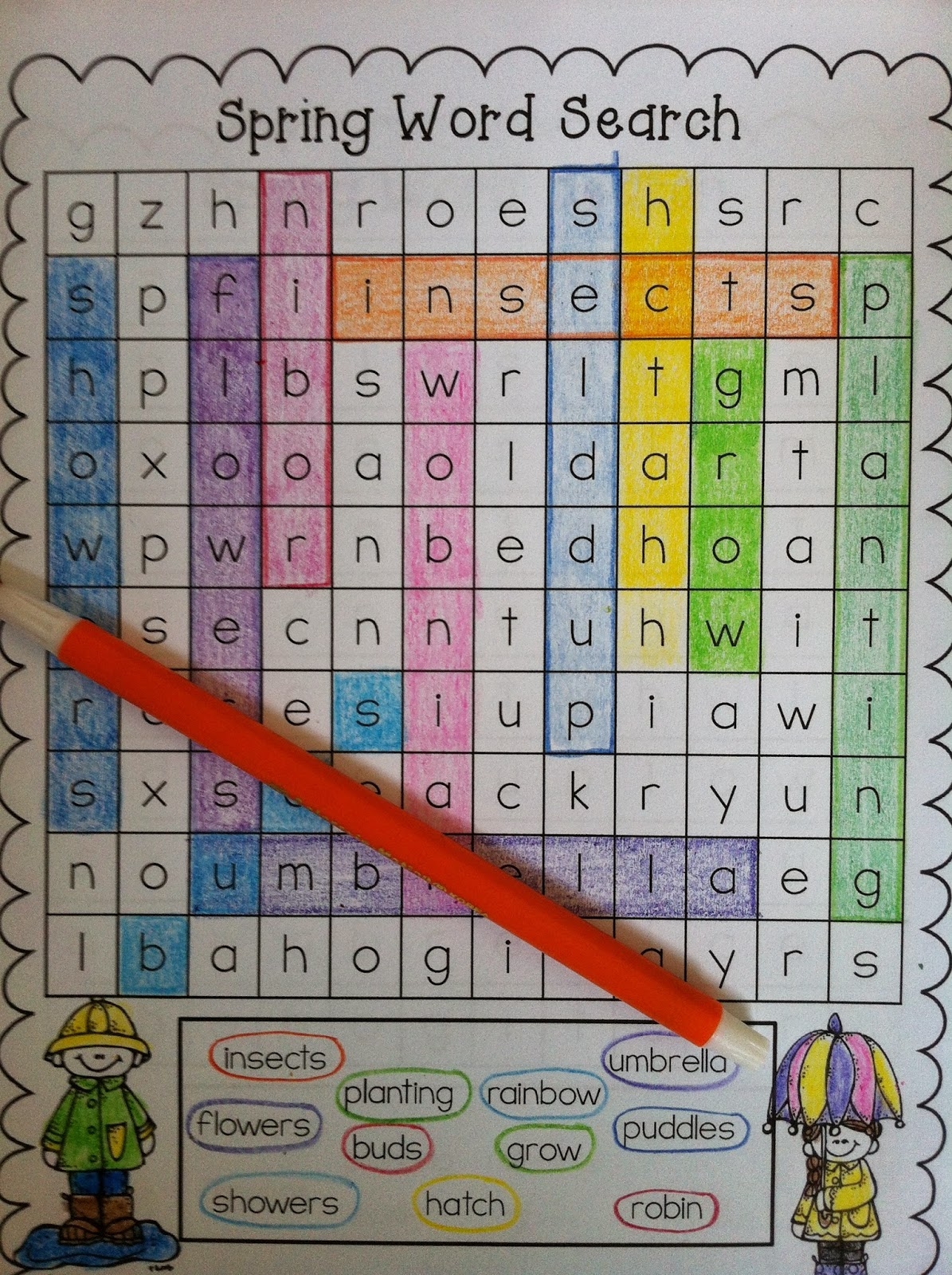 Creative Lesson Cafe Spring Word Search Freebie 