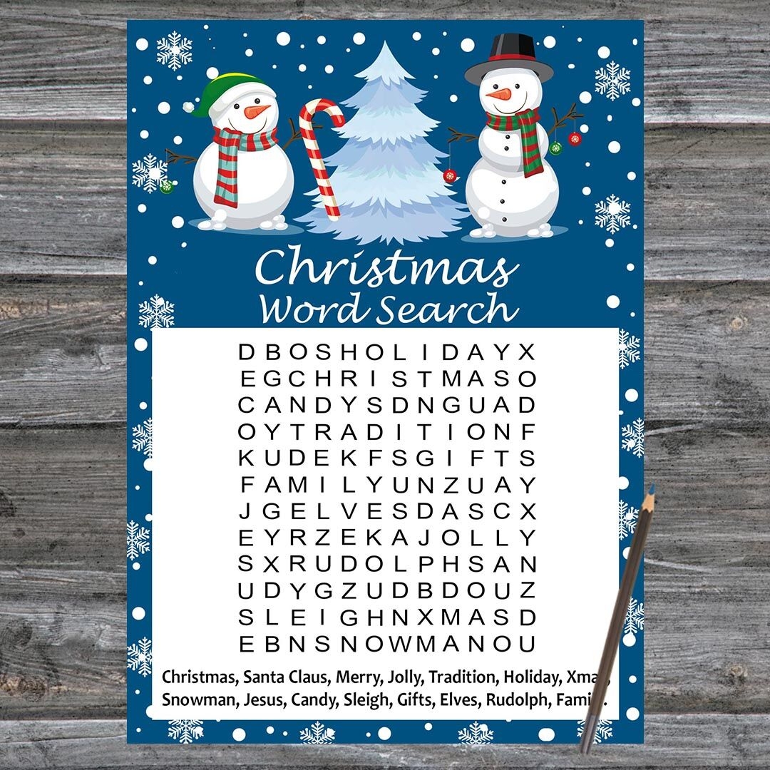 Printable Of Christmas Word Search