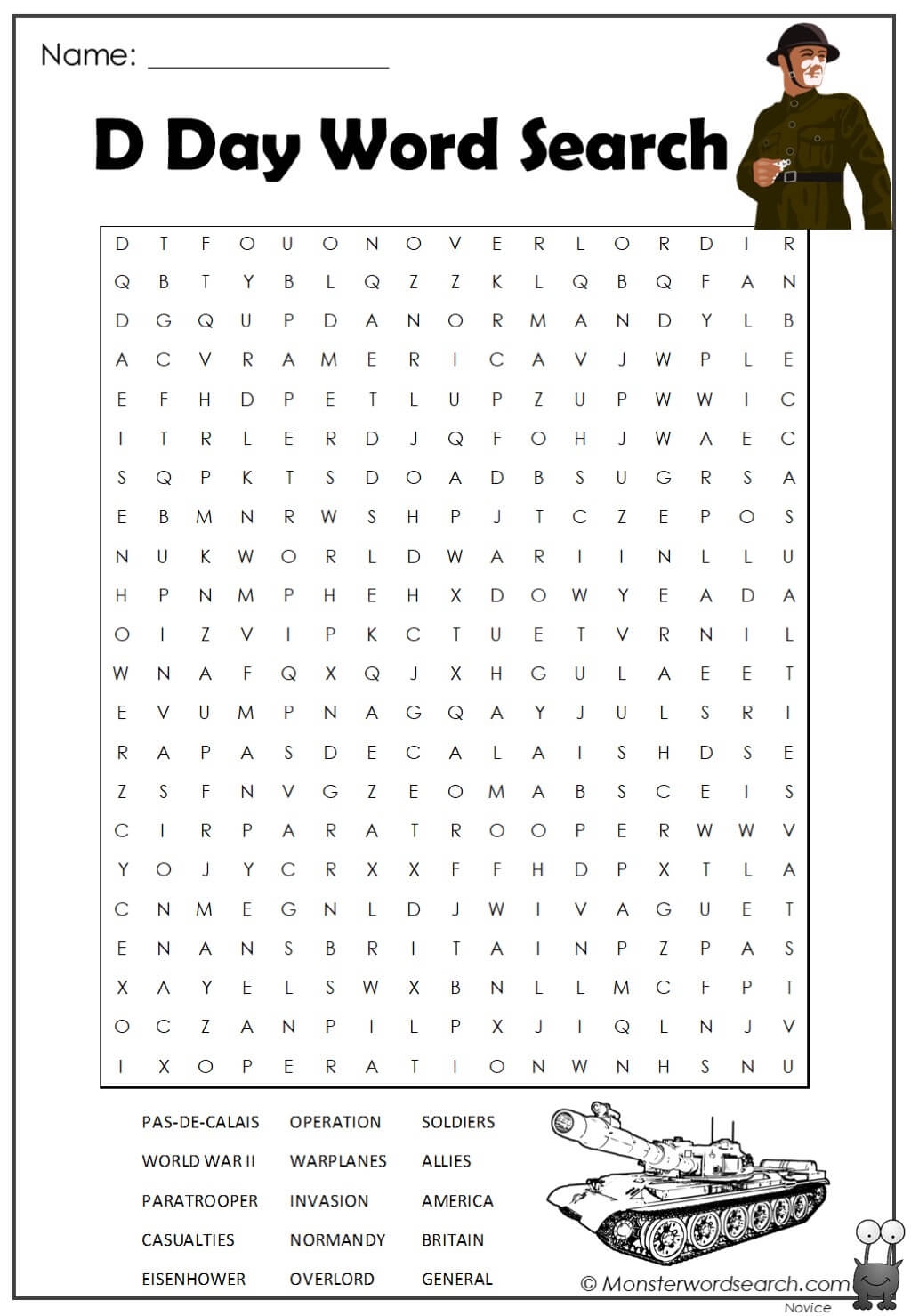 D Day Word Search 2 Monster Word Search D Day Word Search 2 Monster Word Search