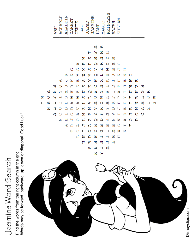 Disney Princess Jasmine Printable Crafts Activities Disney Princess Jasmine Printable Crafts Activities