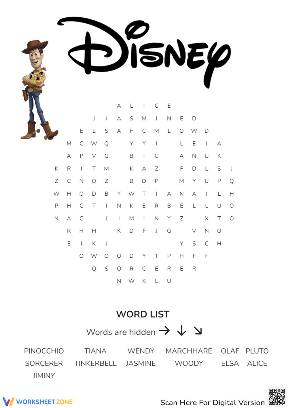 Disney Word Search