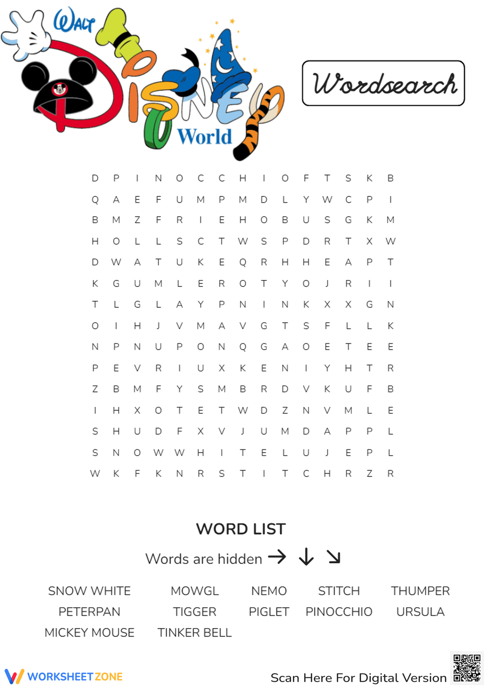 Disney Word Search