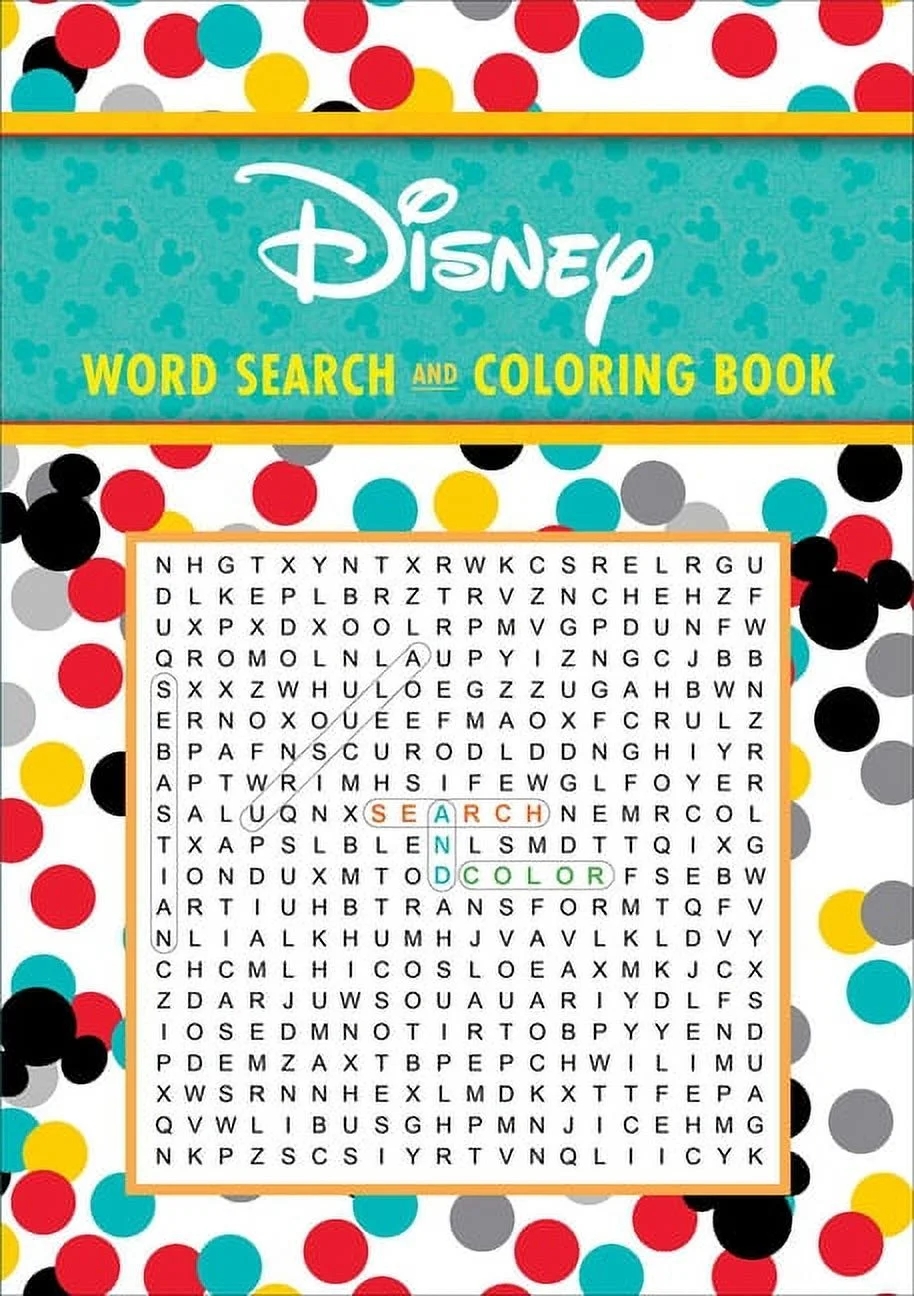 Disney Word Search And Coloring Book Walmart