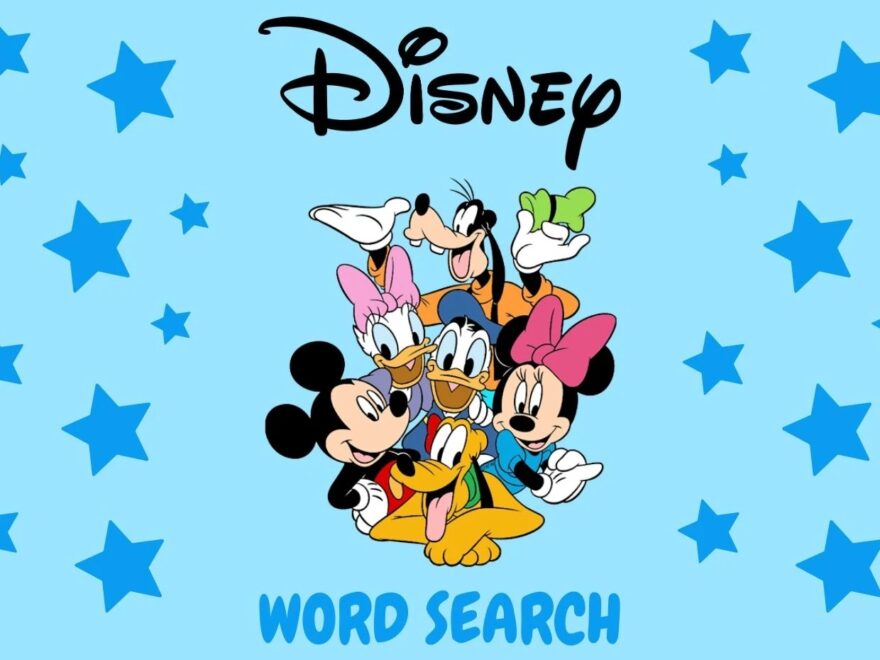 Disney Word Search Free Printable Oh Partyland