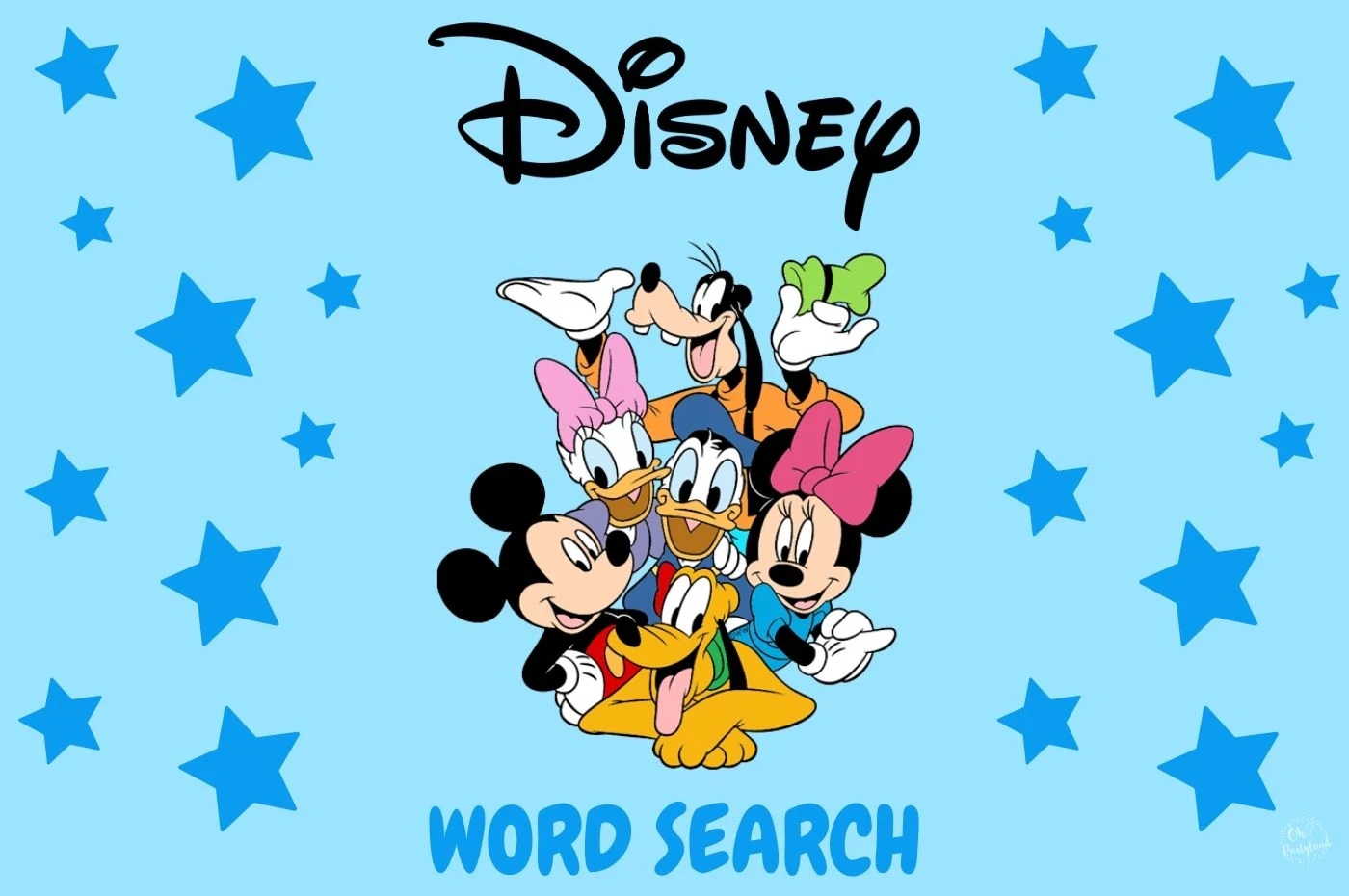 Disney Word Search Free Printable Oh Partyland