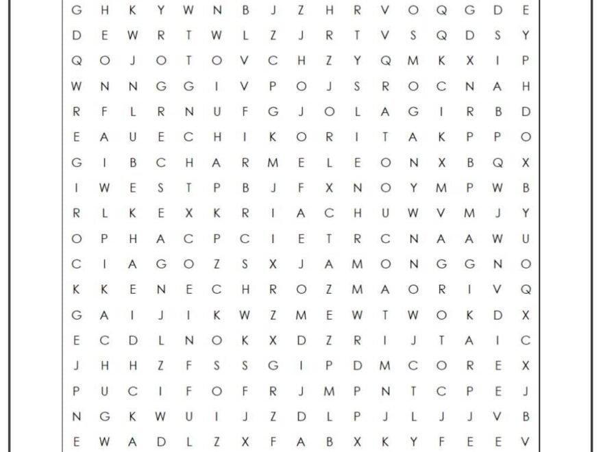 DLTK s Printable Pokemon Word Search