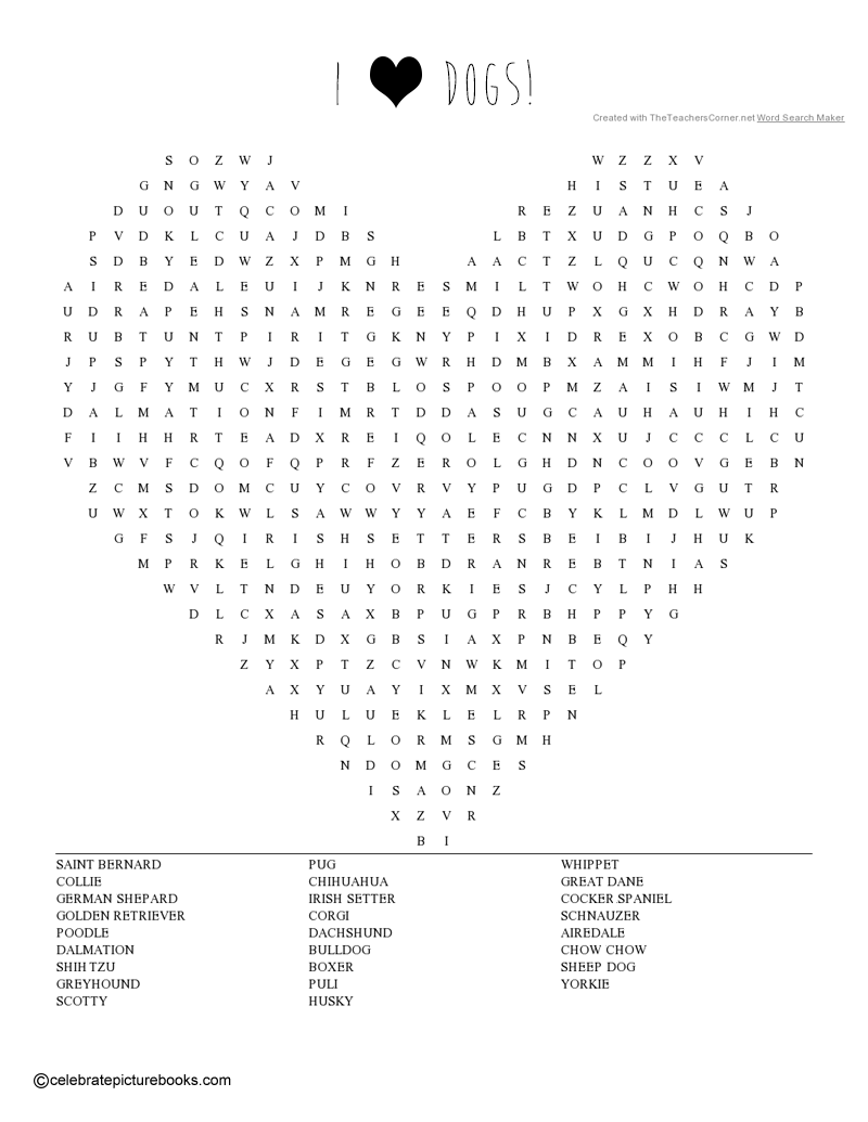 Printable Word Search Creator
