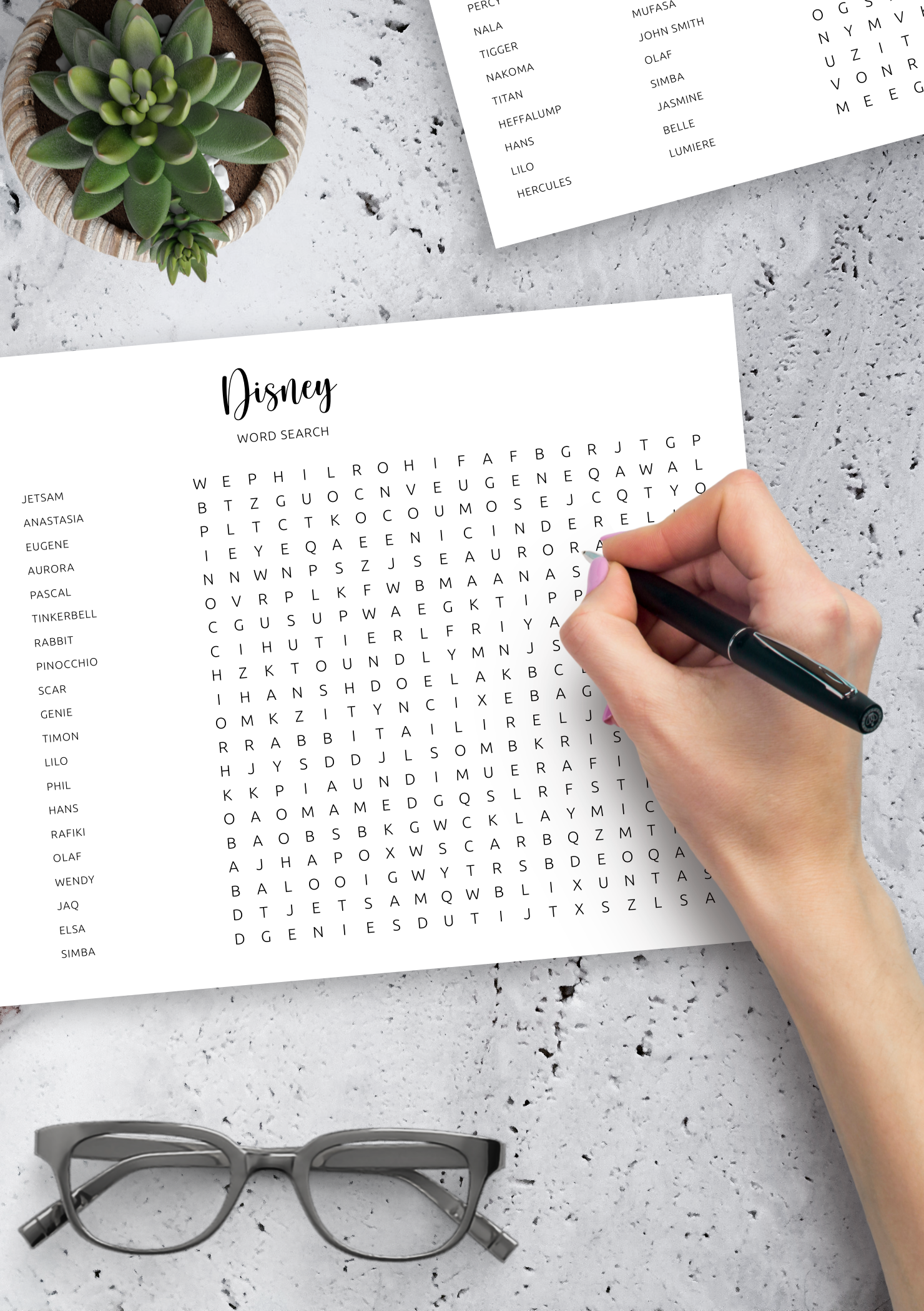 Word Search Printable Disney