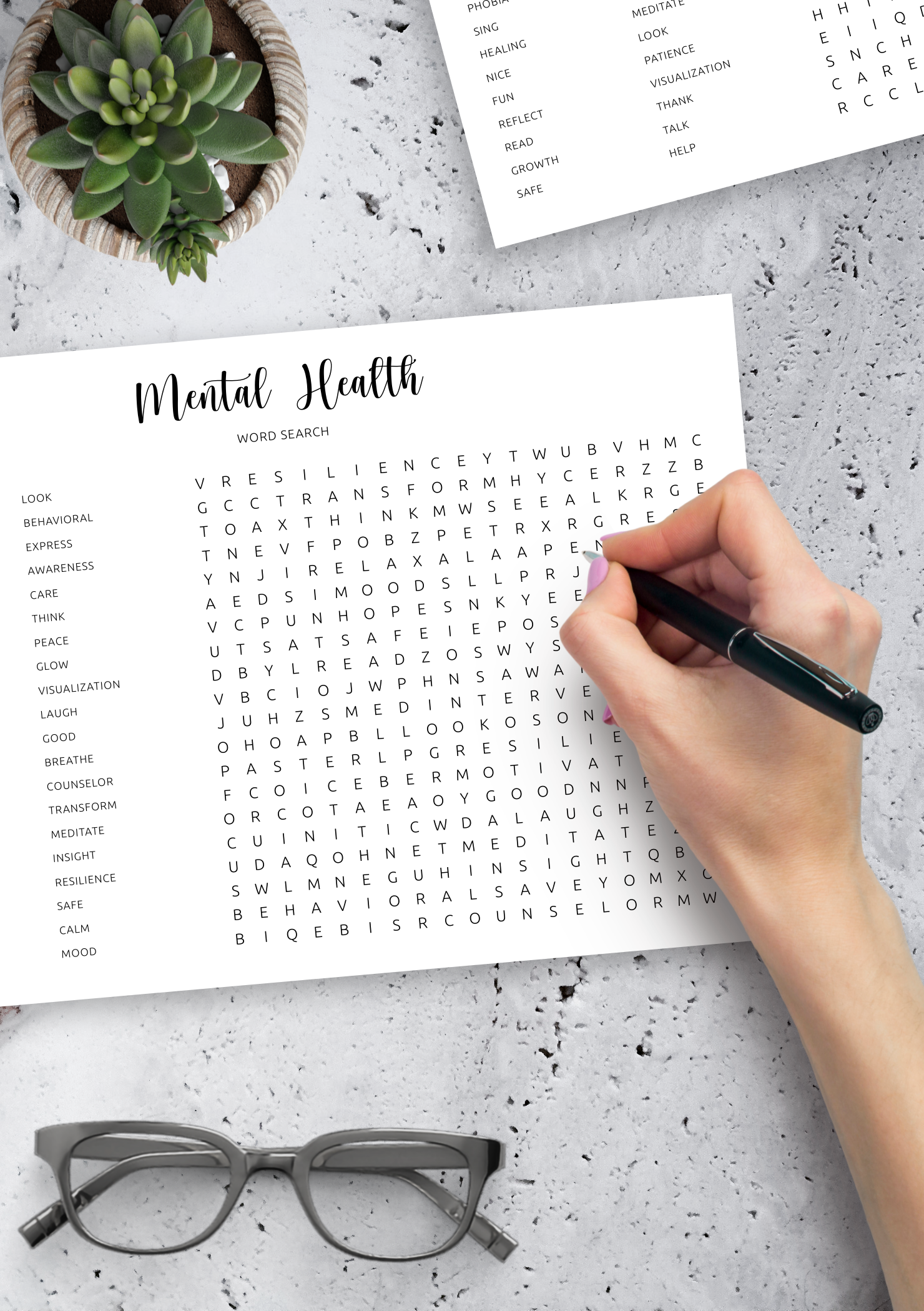Download Printable Mental Health Word Search In PDF