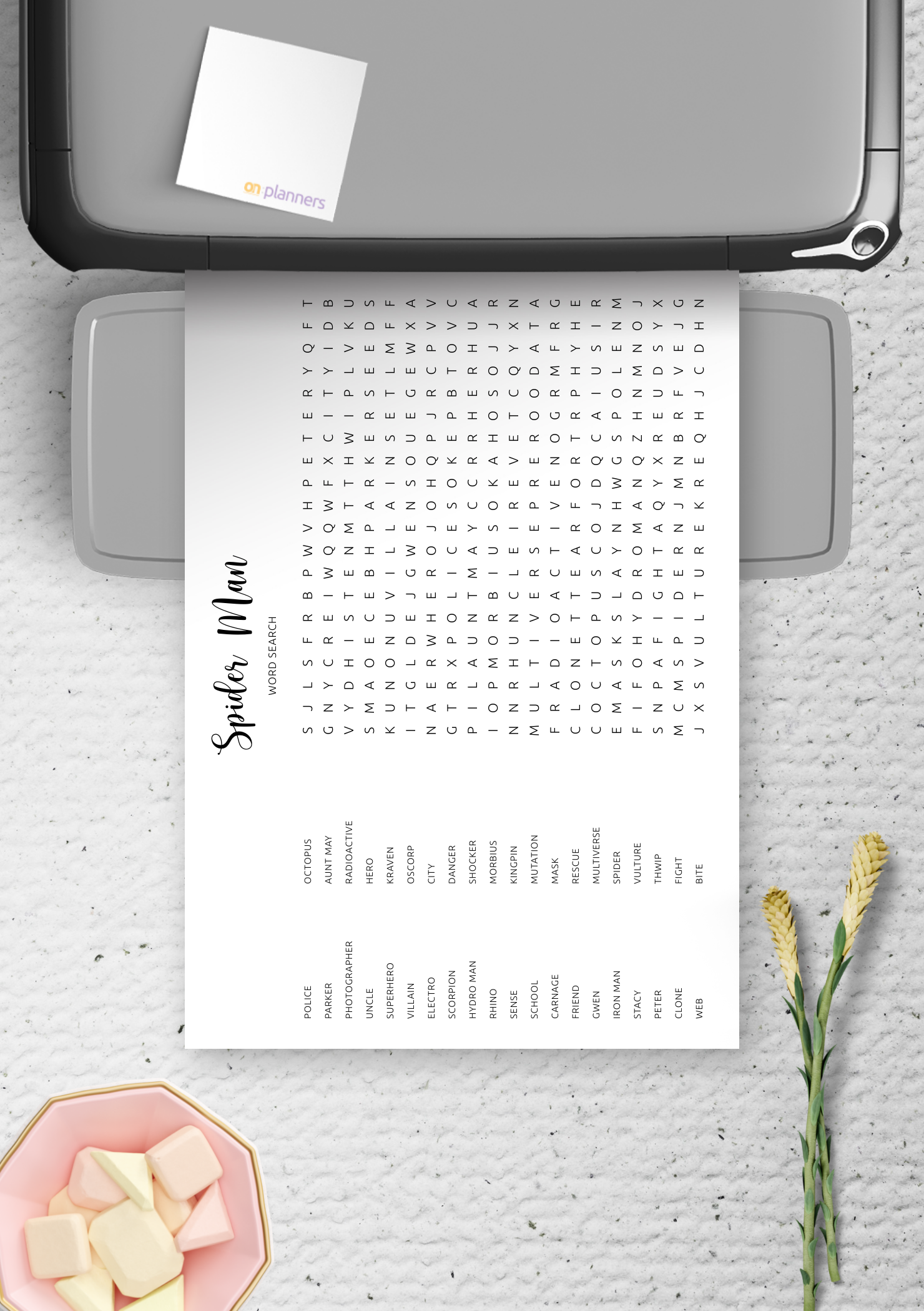 Download Printable Spider Man Word Search In PDF
