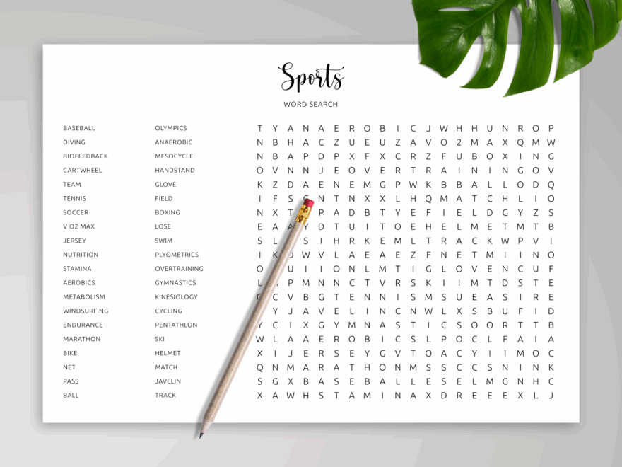 Download Printable Sport Word Search In PDF