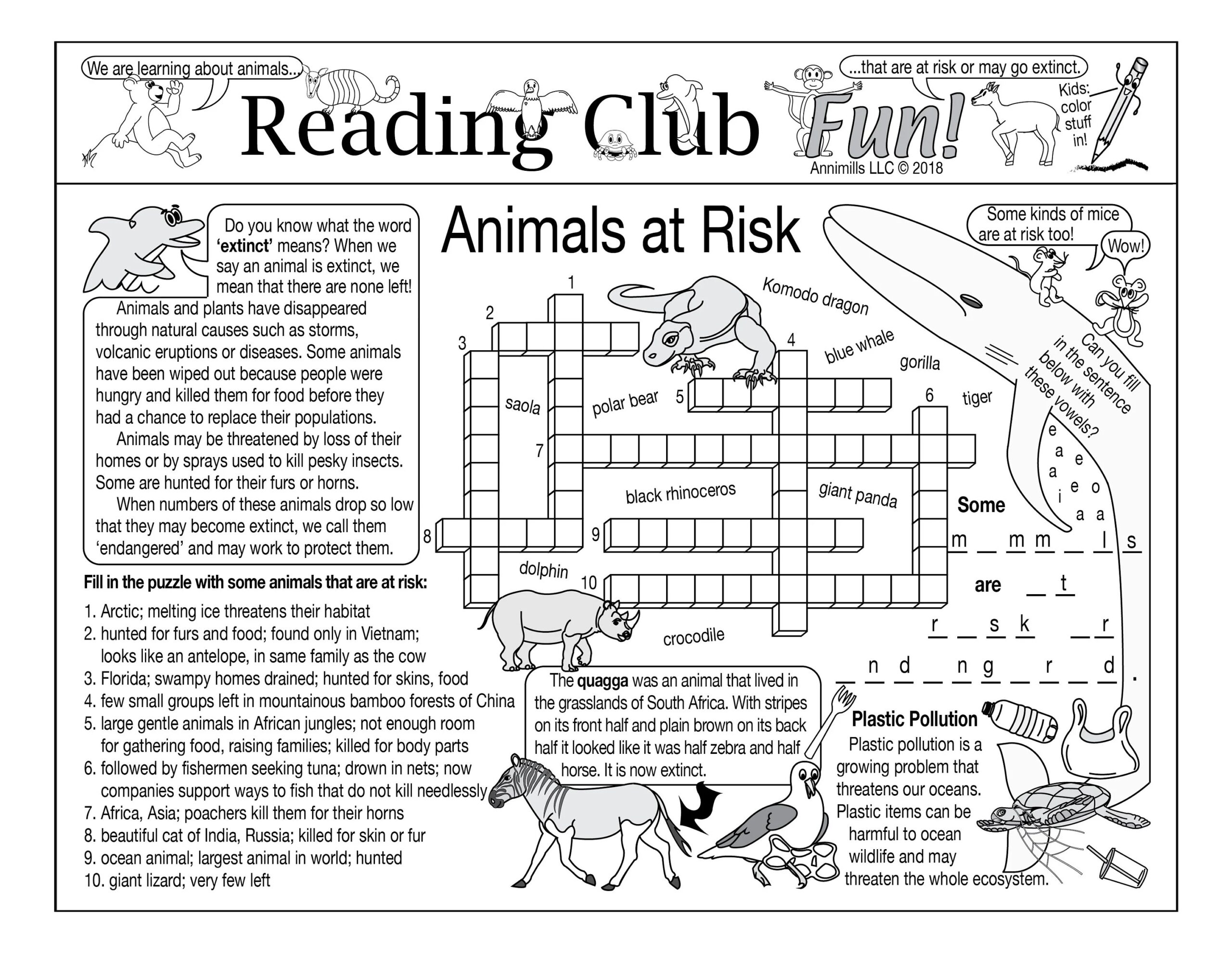 Earth Day Endangered Animals Printable Puzzle Set Activity Etsy