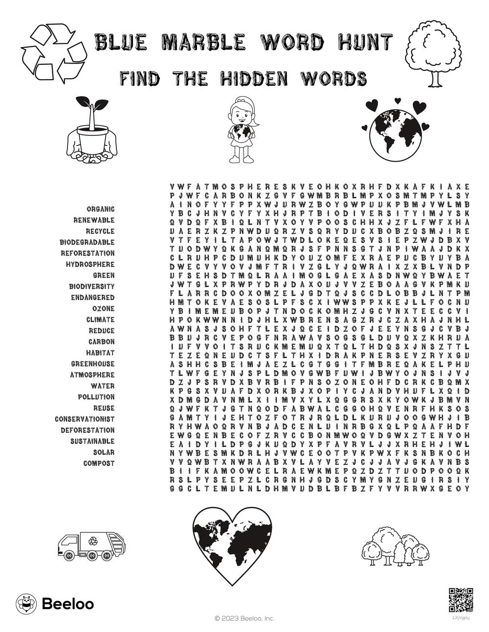 Earth Day themed Word Searches Beeloo Printable Crafts And Activities For Kids
