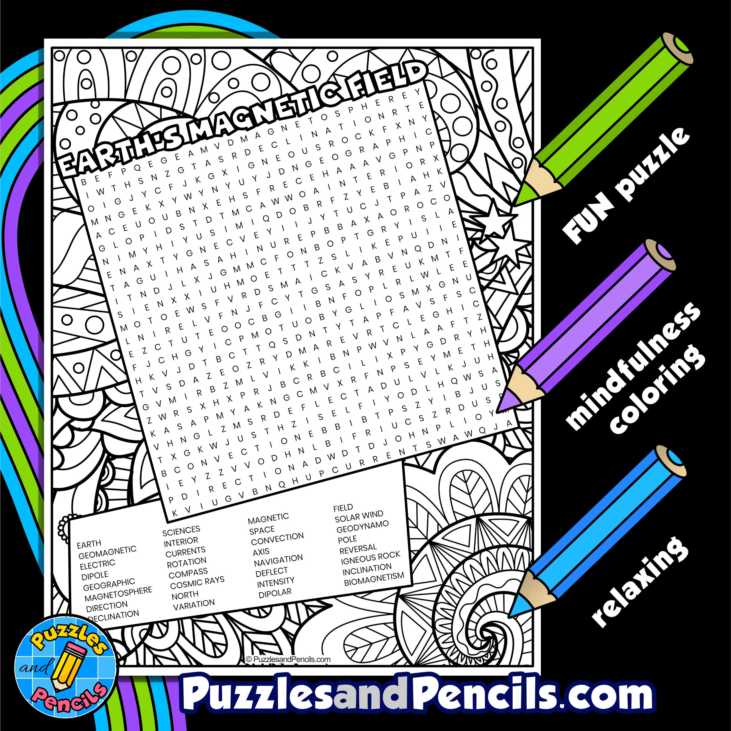 Printable Word Search Magnetism