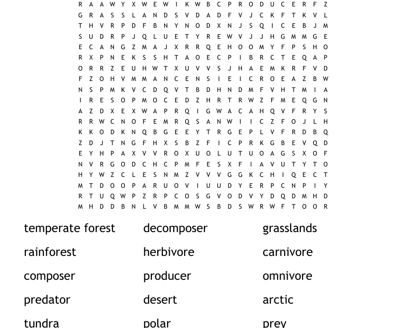 Earth Science Word Search WordMint