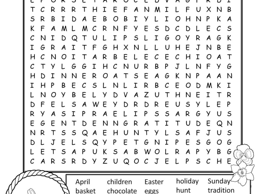 Easter Word Search Hard For Grades 5 To Adult Made By Teachers