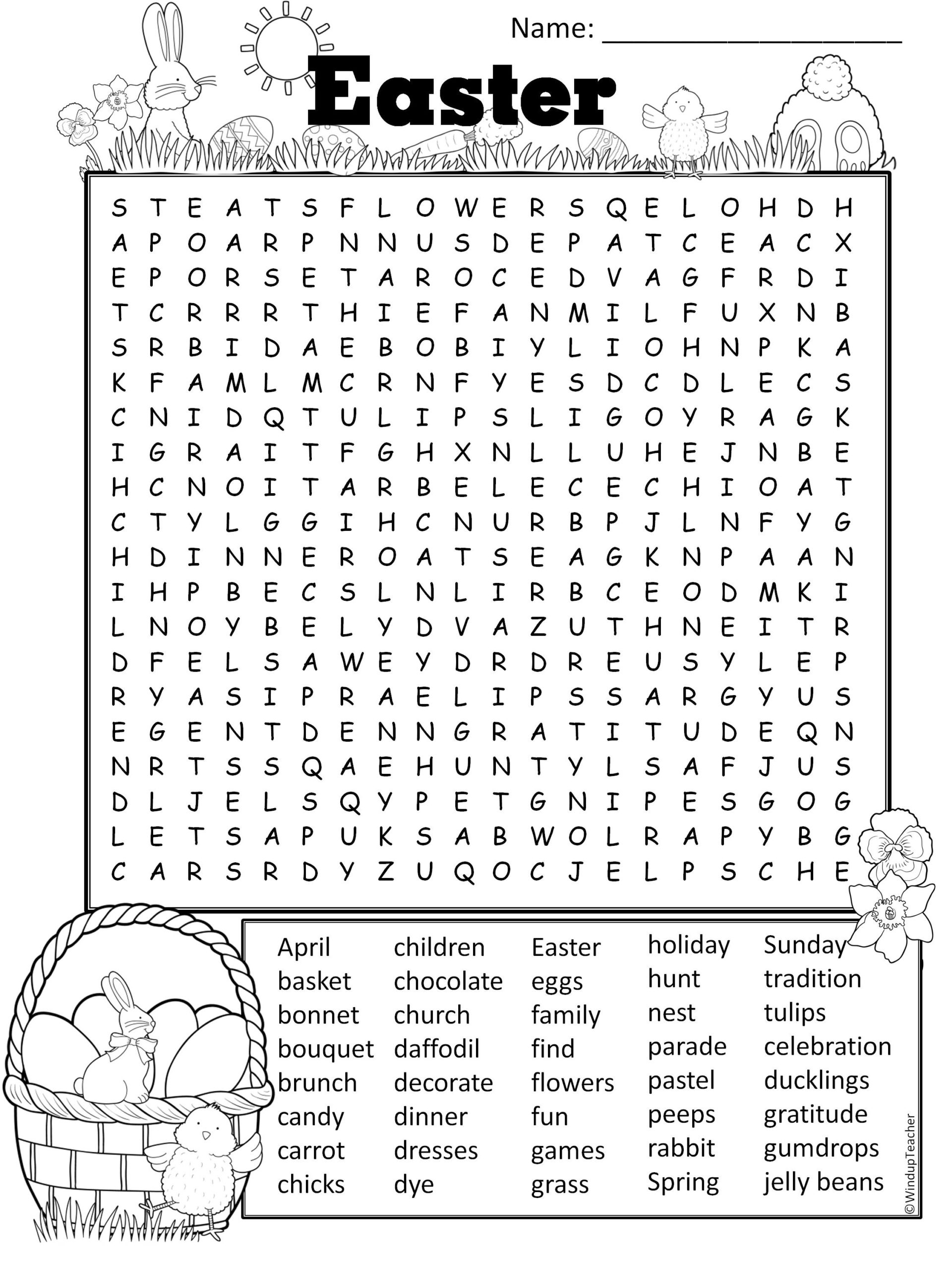 Easter Word Search Hard For Grades 5 To Adult Made By Teachers