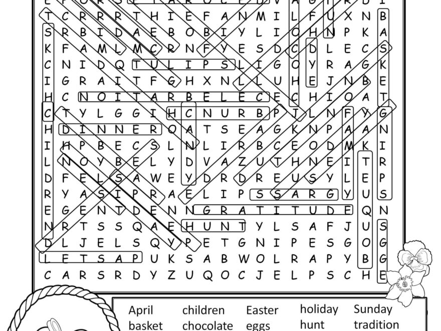 Easter Word Search Hard For Grades 5 To Adult Made By Teachers