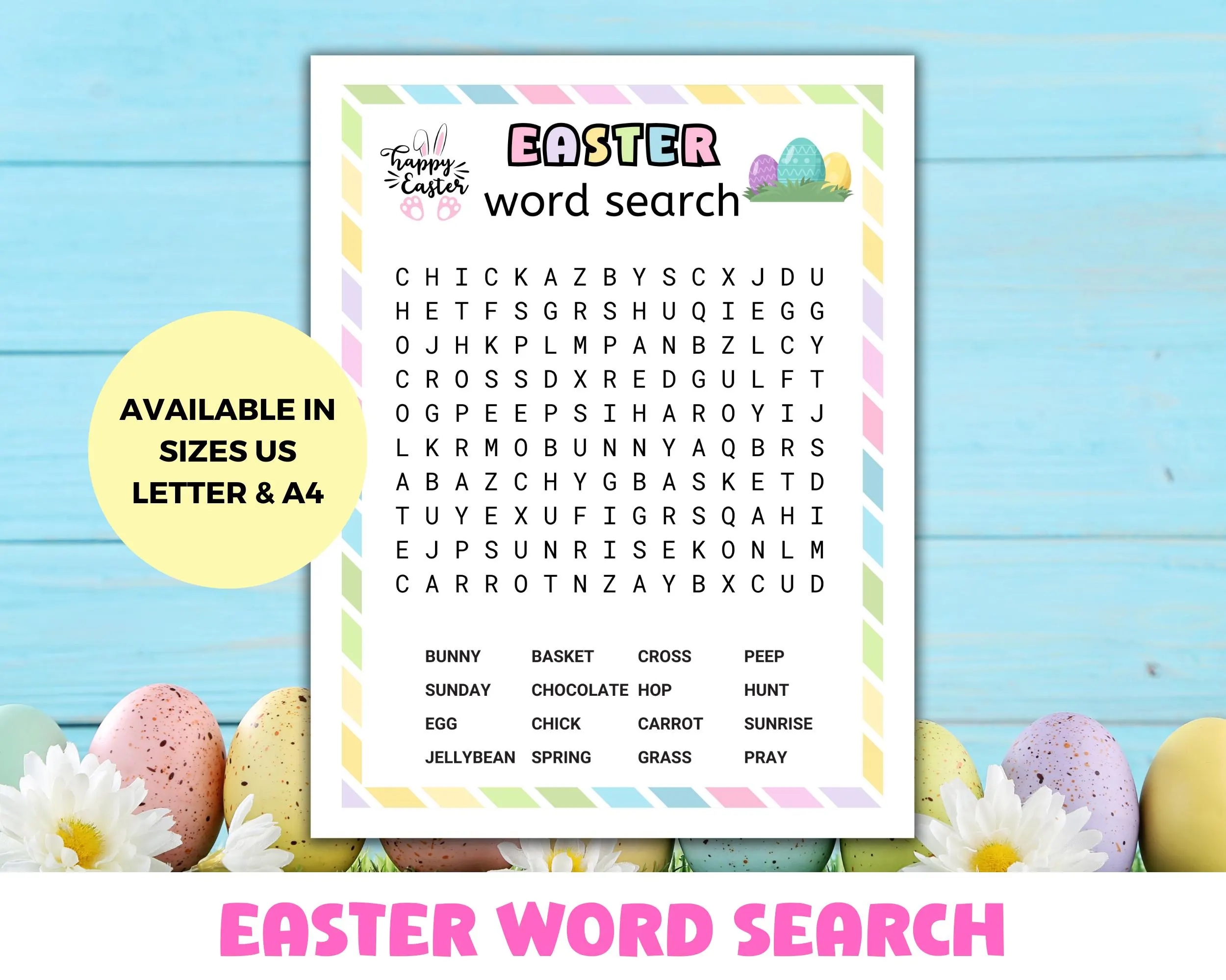 easter word search printable for kids easter word search party game spring word search sheet easter word search puzzle book word hunt etsy