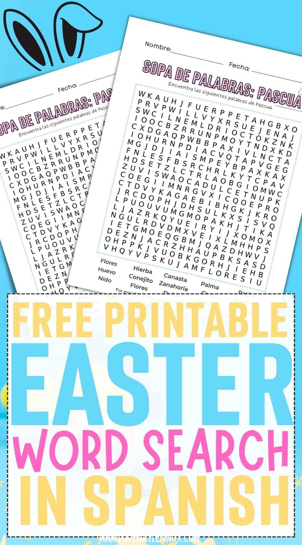 Easter Word Search Printable In Spanish Free Printable Bilingual Beginnings