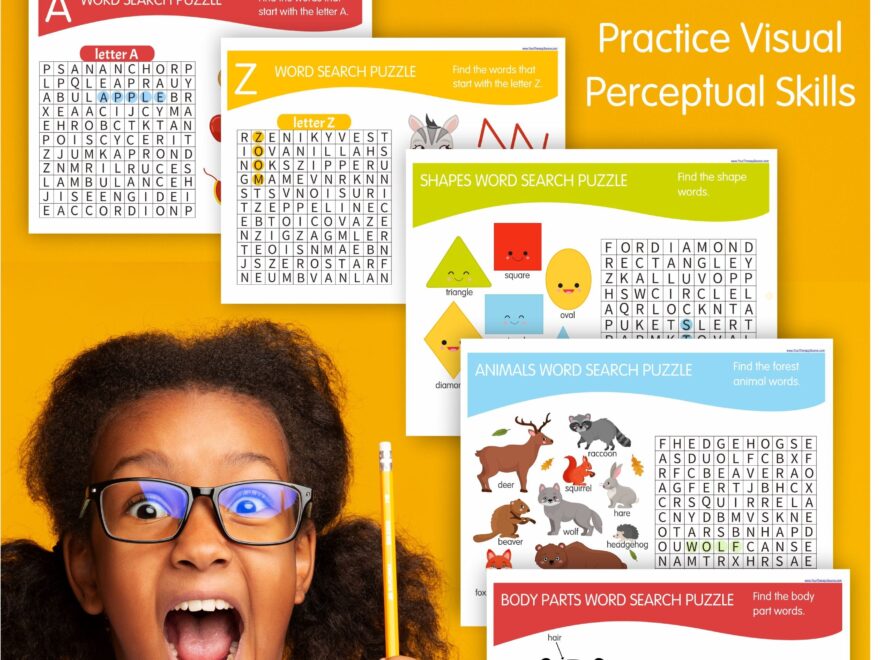 Easy Word Search Puzzles For Kids Includes Pictures Your Therapy Source