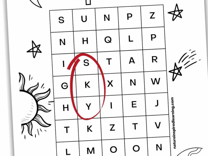 Easy Word Searches For Kindergarten Nature Inspired Learning