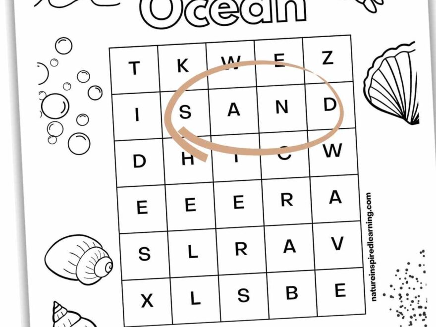 Easy Word Searches For Kindergarten Nature Inspired Learning