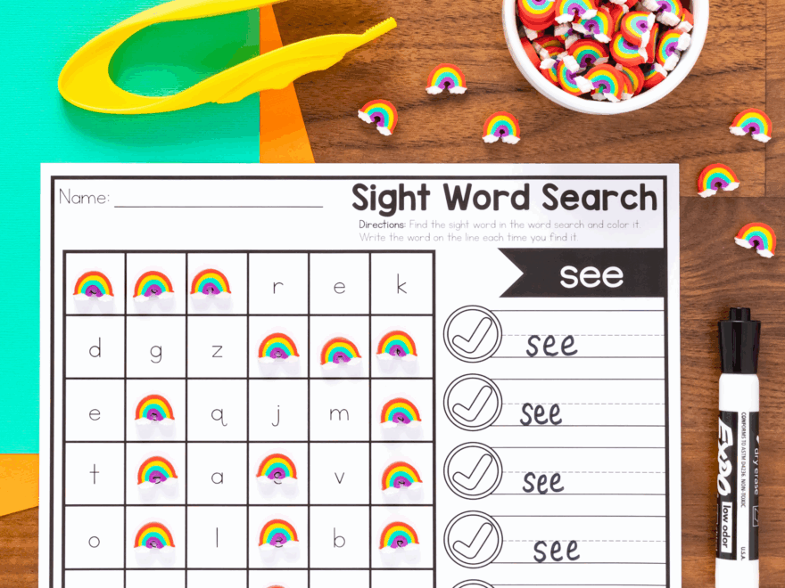 EDITABLE Sight Word Searches Bundle The Printable Princess