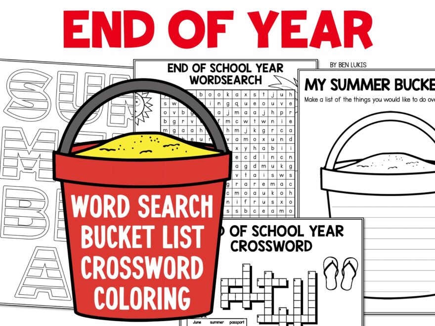End Of School Year Activities Last Week Of School Coloring Pages Crossword Summer Bucket List Writing Word Search Activity Sheets Etsy Norway