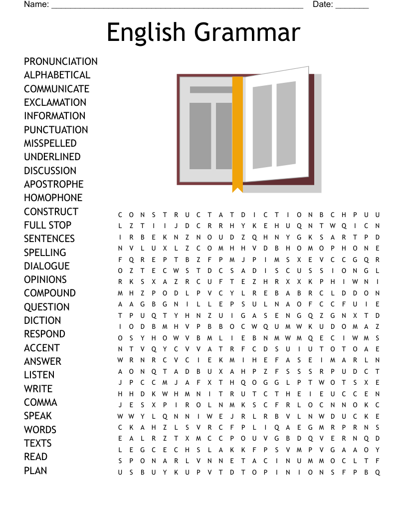 Esl Word Search Printable