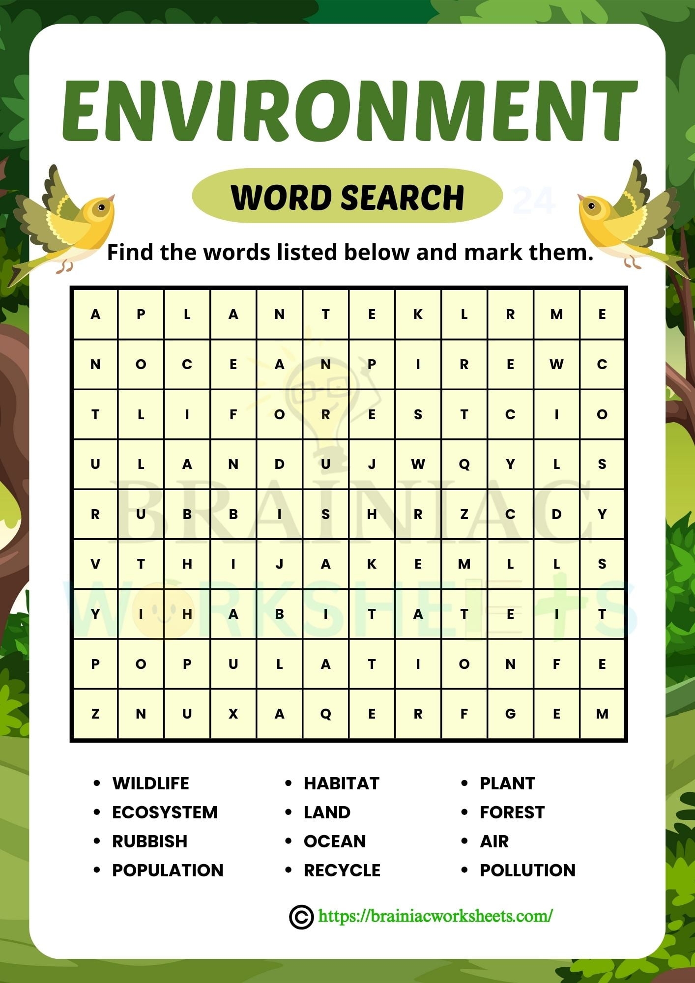 Grade 3 Printable Word Searches For Kids