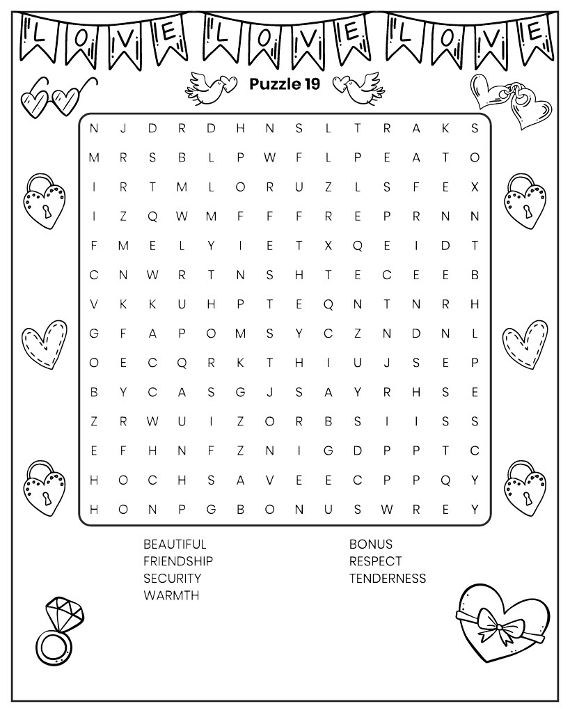 Fall In Love With Valentine s Day Word Search Puzzles Made By Teachers