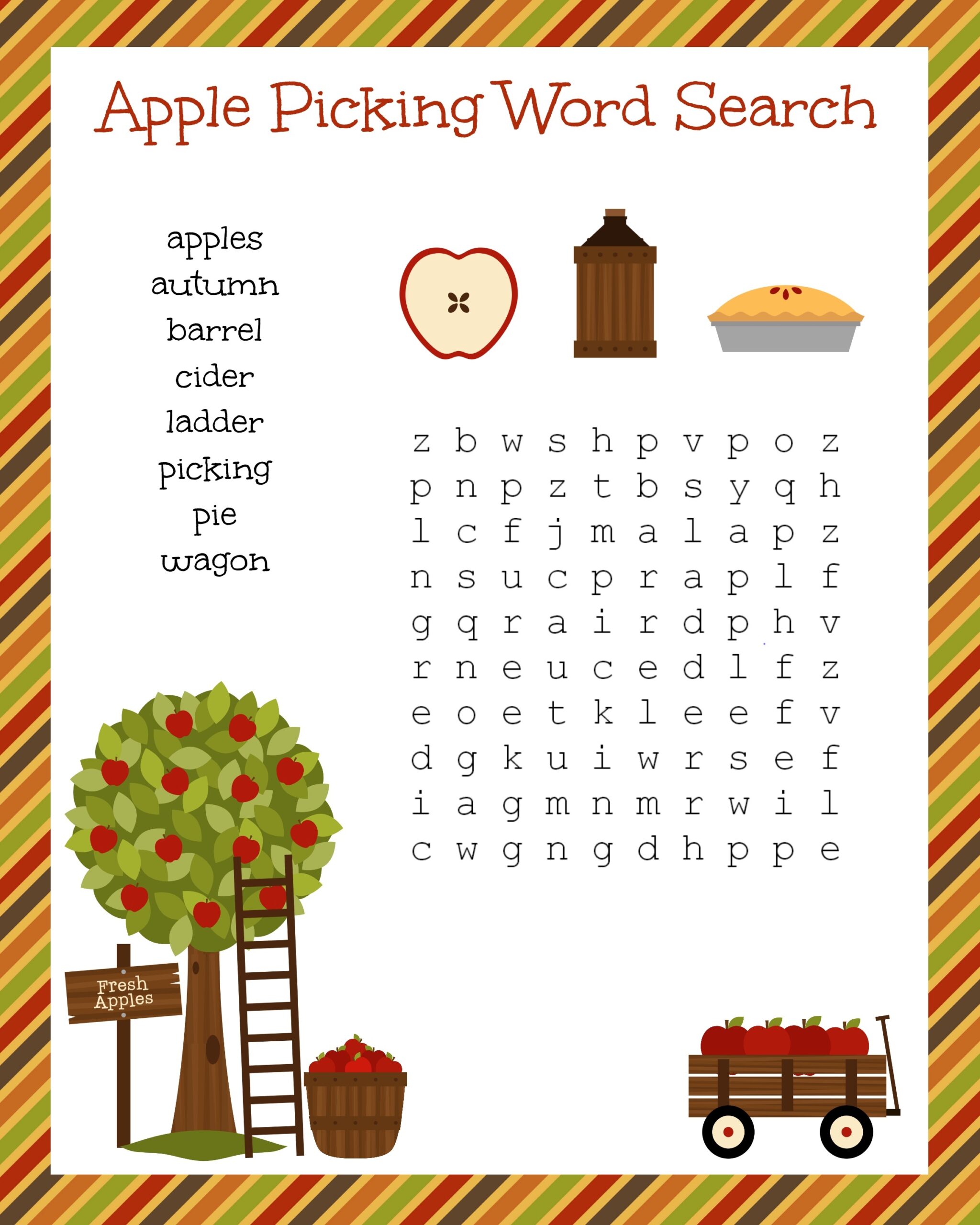 Fall Word Search Best Coloring Pages For Kids Worksheets Library