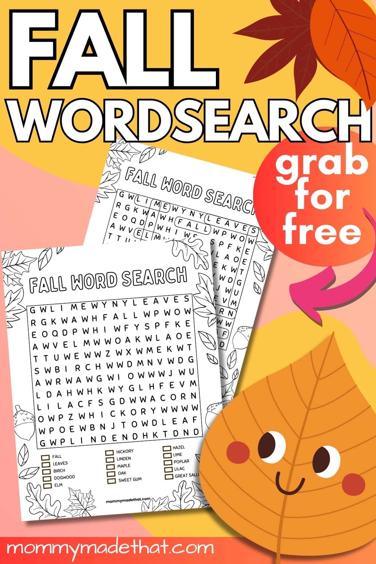 October Word Search Free Printable