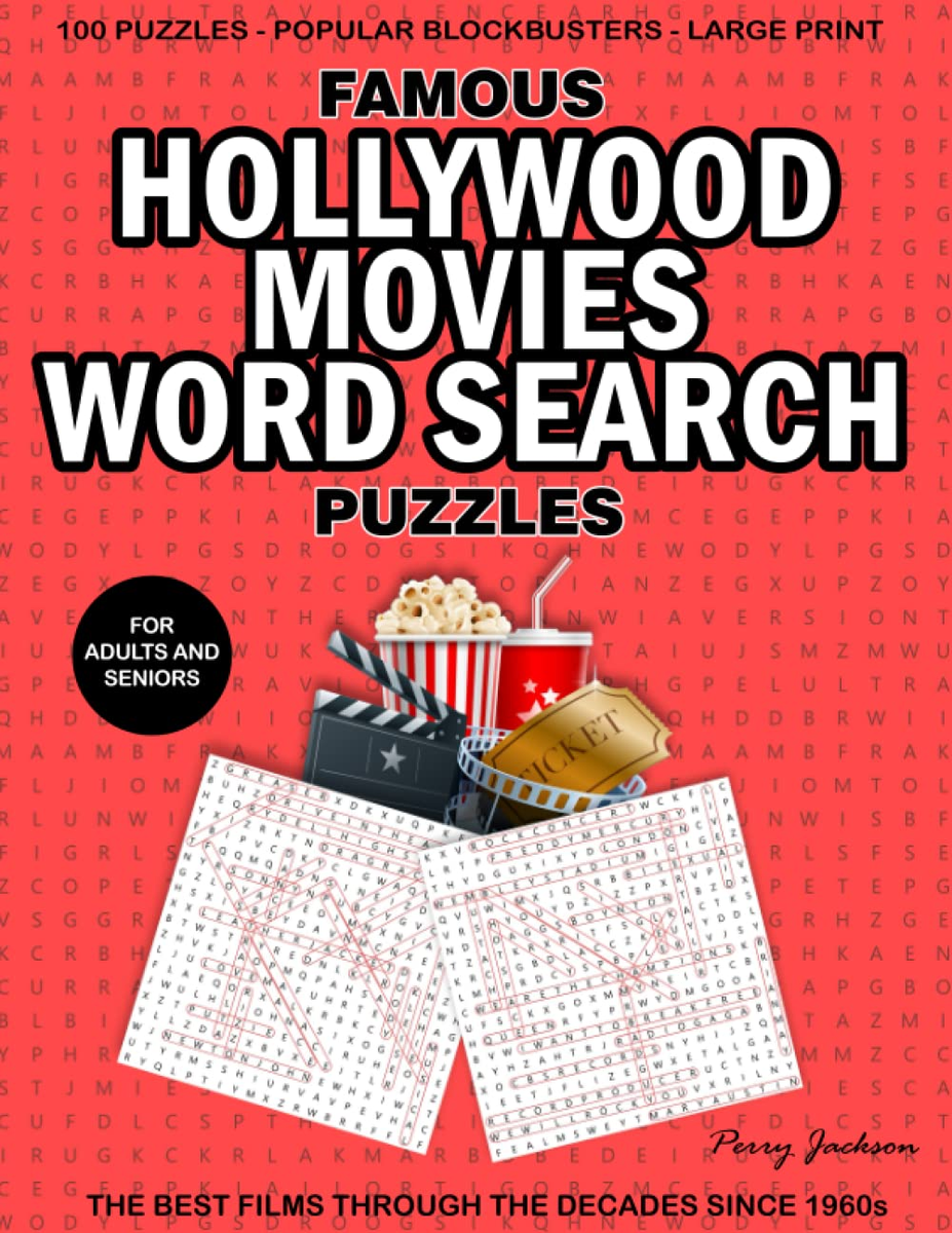 Famous Hollywood Movies Word Search Puzzles 100 Large Print Blockbuster Movies EBay