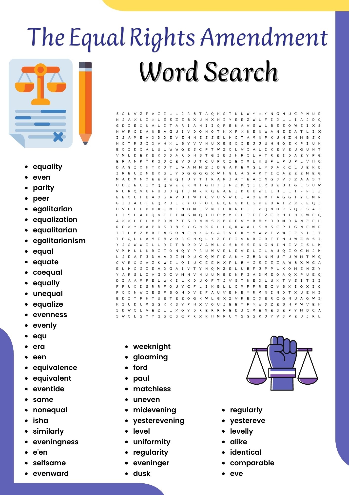 Feudalism Word Search Printable