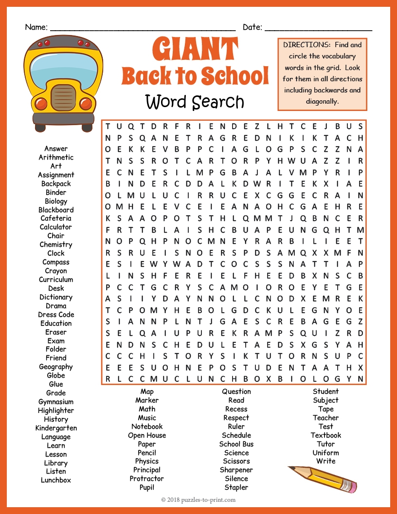 Challenging Printable Word Searches