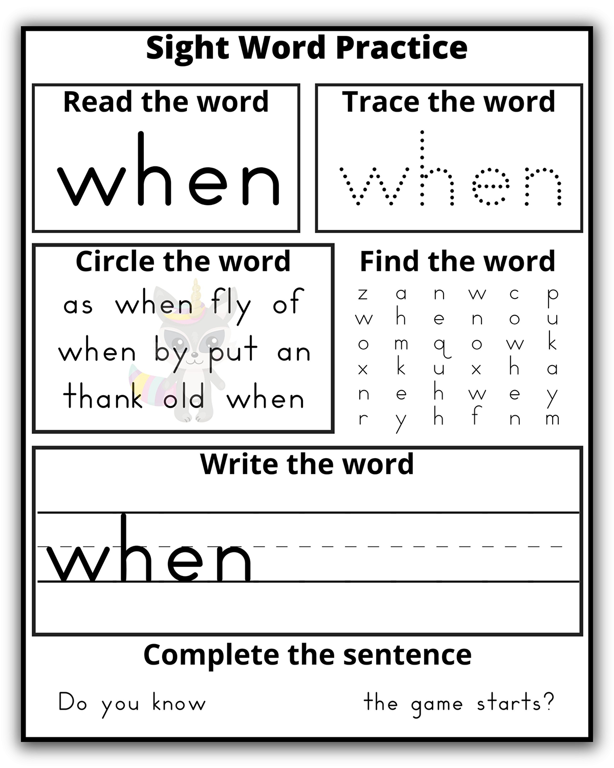 First Grade Dolch Sight Words Practice Extreme Couponing Mom