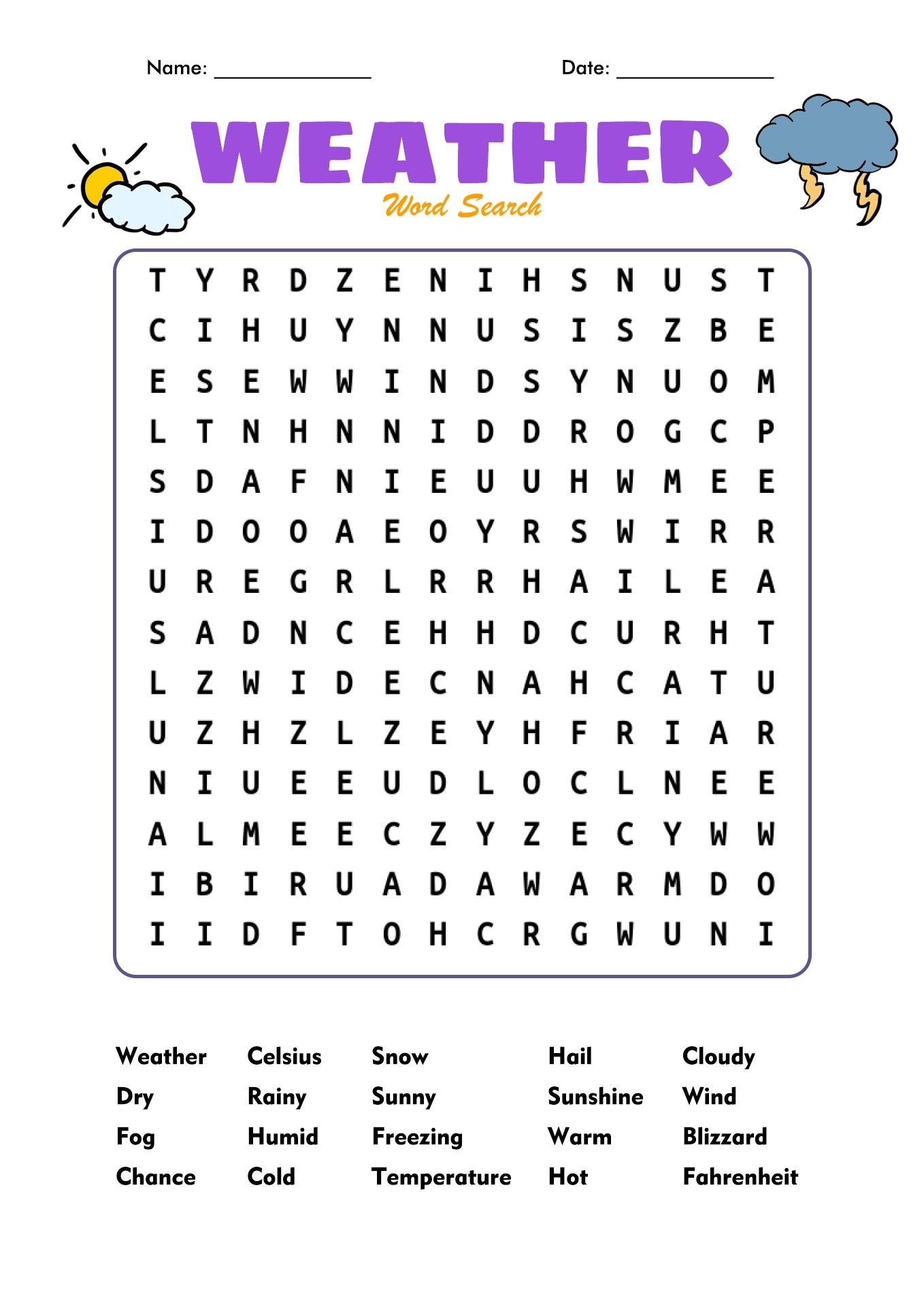 1st Grade Word Search Worksheets Free Printables