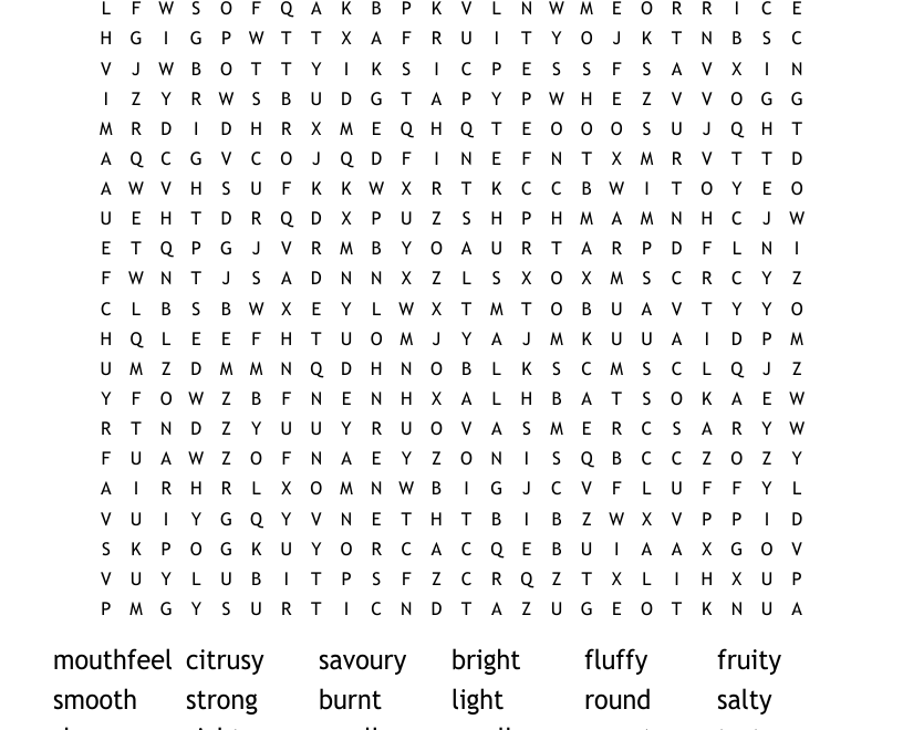 Five Senses Word Search WordMint