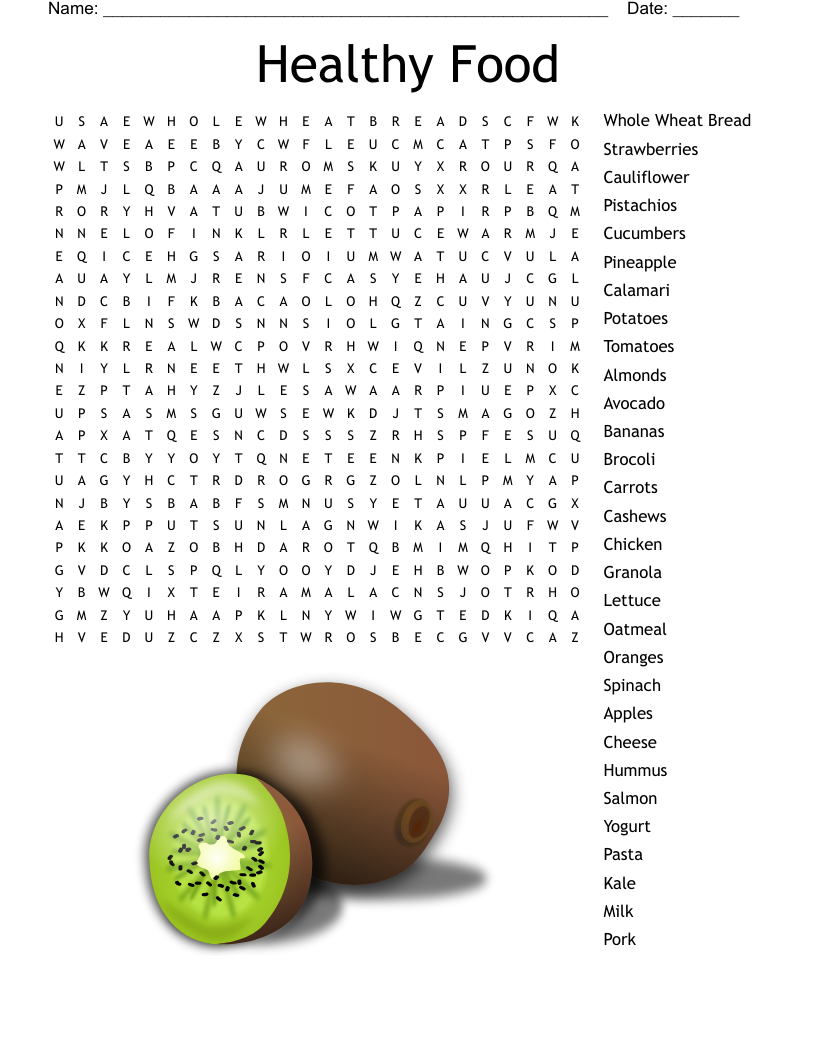 Food Food Food Word Search WordMint