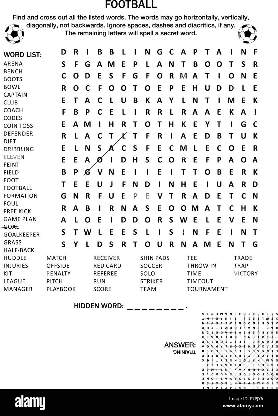 Printable Soccer Word Search