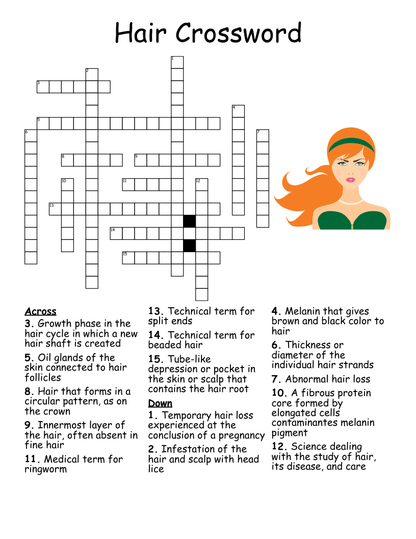 Forensics Hair Analysis Word Search WordMint
