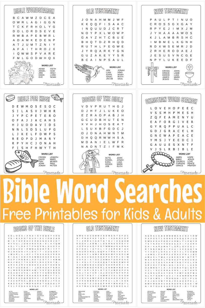 Bible Memory Word Searches Printable