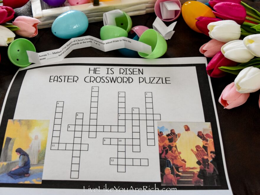 Free Christ Centered Easter Crossword Puzzle Optional Egg Hunt Live Like You Are Rich