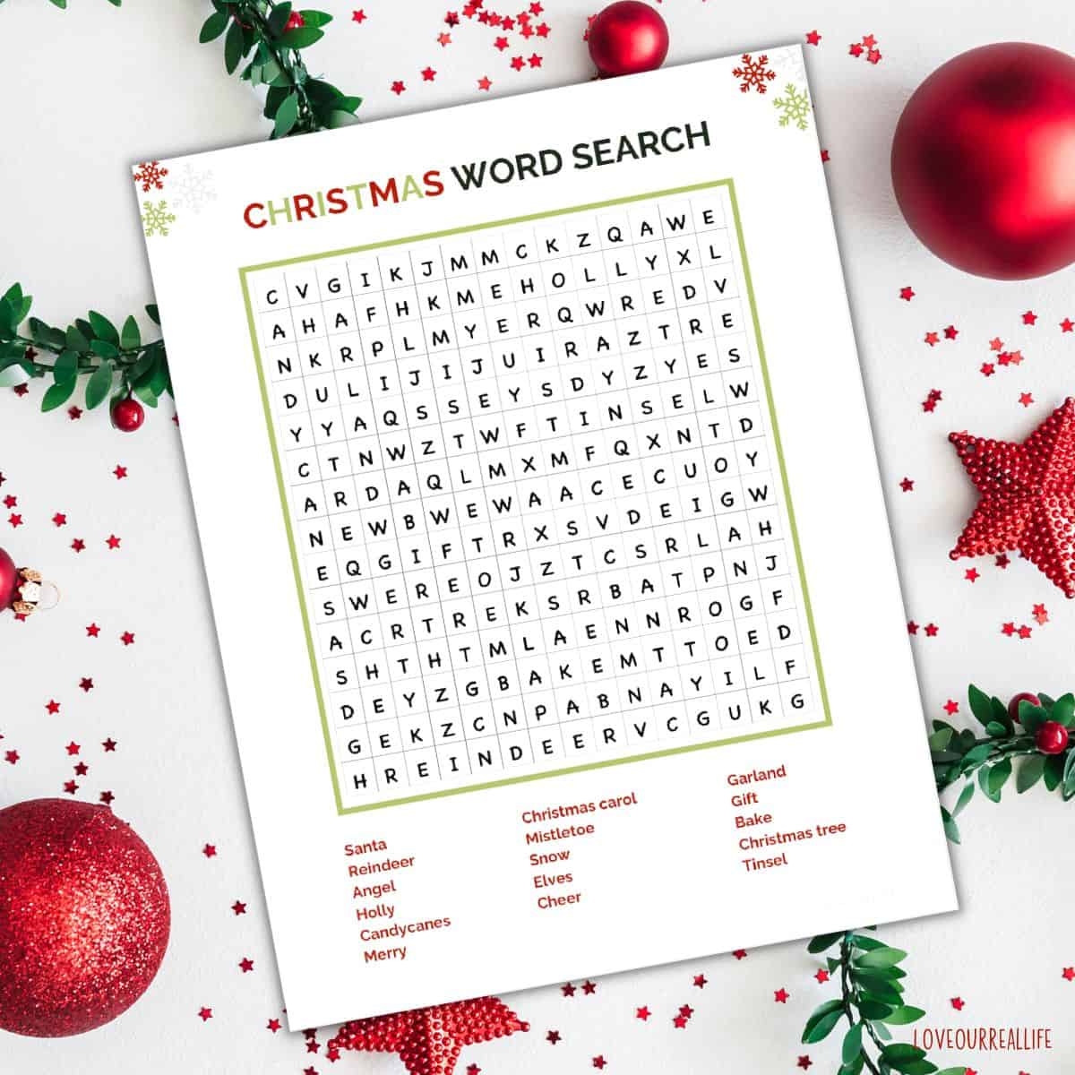 Free Christmas Word Searches Printable