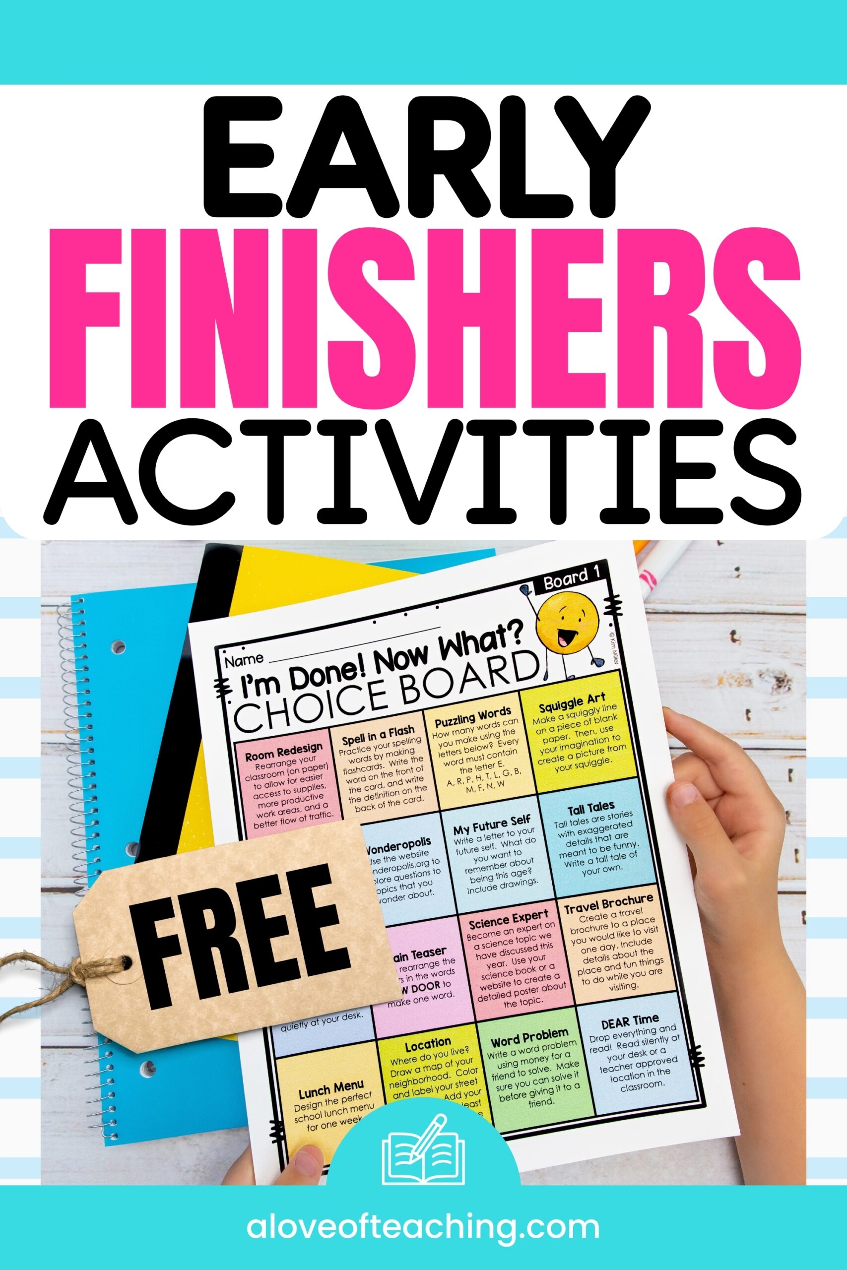 Free Early Finishers Activities And Monthly Choice Boards A Love Of Teaching Kim Miller